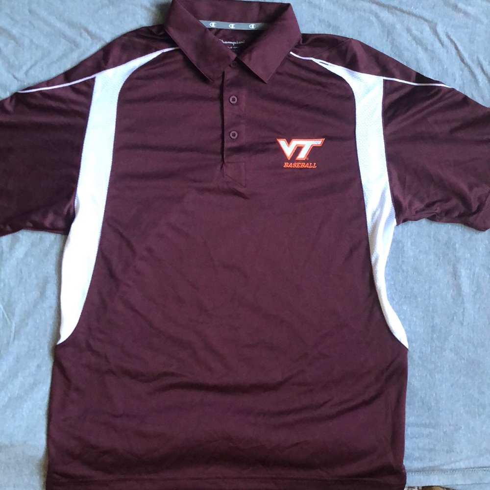 Champion Virginia Tech Baseball Polo VT Hokies